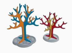 Jewelry Tree X2 Capacity Symmetric XL 3D Printer Model