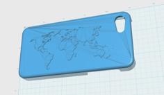 IPhone 5C World Map Case 3D Printer Model