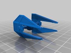 TIE Interceptor 3D Printer Model