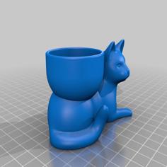 Cat Candle Holder 3D Printer Model