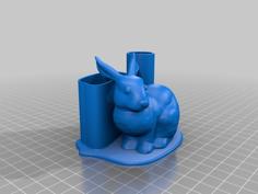 Bunny Pen Holder 3D Printer Model