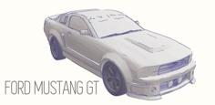 Ford Mustang GT – Model 1:64 3D Printer Model