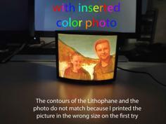 Color Lithophane Box Curved 3D Printer Model