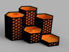 2nd Hexagonal Tool Organizer 3D Printer Model