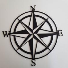 Decorative Compass Rose 3D Printer Model