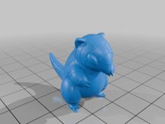 Pokemon Sandshrew #27 – Optimized For 3D Printing 3D Printer Model