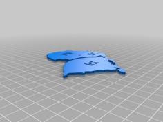 Brazil Map – South Region 3D Printer Model