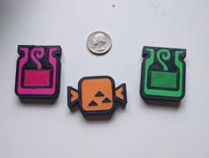 Monster Hunter Icon Magnets Potion And Meat 3D Printer Model