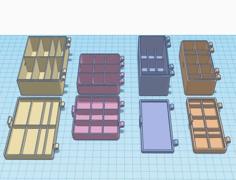 Customizable Hinged Box With Rounded Edges And Dividers 3D Printer Model