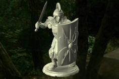 Roman Legionnaire (See Description!) – Fighting Position – Gladius And Scutum (Sword And Shield) 3D Printer Model