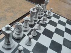 3D-Print-Optimized Geometric Chess Set Pieces 3D Printer Model