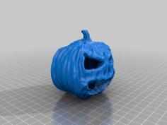 Evil Pumpkin Halloween Decoration 3D Printer Model