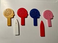 Wavelength Game Marker Tokens 3D Printer Model