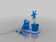 Kitten Planter- Nazraele/3DWithUs Remix-Bank 3D Printer Model