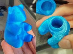 Teddy Bear Capsule (Screw-on Lid) 3D Printer Model