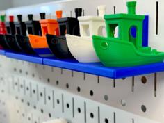 Pegboard Benchy Dock 3D Printer Model