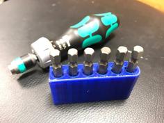 Magnetic Quick Change Bit Holder For Hex Bits And Wera Ratcheting Screwdriver 3D Printer Model