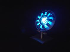 Arc Reactor (Palladium) With Stand & RGB SMART LED Lighting 3D Printer Model