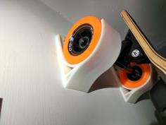 Longboard Skateboard Wall Mount 3D Printer Model