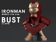 IRON MAN MK3 BUST(life Size) 3D Printer Model