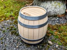 Barrel With Hinged Lid 3D Printer Model