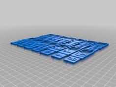 Upper And Lower Alphabet Blocls 3D Printer Model