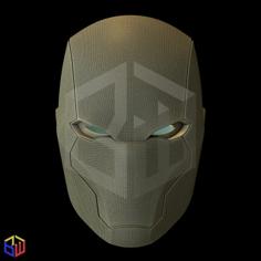 Red Hood Rebirth Textured Helmet 3D Printer Model