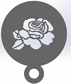 Coffee Stencil – Rose 3D Printer Model