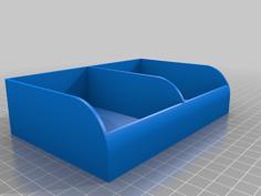 Storage Box With 2 Compartiments 3D Printer Model