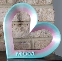 Big Heart Statue “Mom” 3D Printer Model