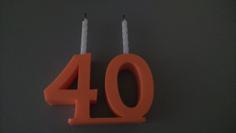 40 Ans Anniversaire Bougies 3D Printer Model