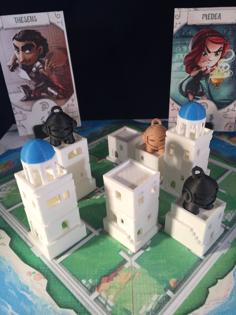 Santorini Print And Play Pieces 3D Printer Model