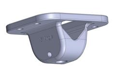 Coriolis Lab – Rotating Angled PASCO Track Bracket 3D Printer Model