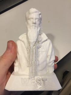 Bearded West Bust 3D Printer Model