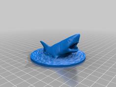 Shark Coming Out Of Water 3D Printer Model