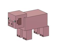 Pig Minecraft. 3D Printer Model