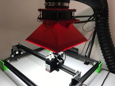 Illuminated Suspension-mounted Fume Extractor For Soldering, Laser Engraving, Painting 3D Printer Model