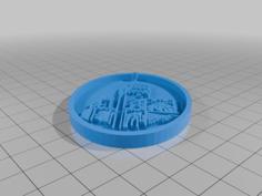 Pont Valentré Cahors Key Ring 3D Printer Model