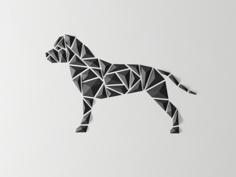 Geometric Dog Wall Art – “Staffy-AmStaff Style” 3D Printer Model