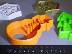 Snowman Cookie Cutter 3D Printer Model