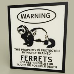 LOL – Warning Ferrets 3D Printer Model