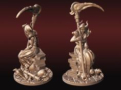 Lady Necromancer Statuette (Pre-Supported) 3D Printer Model