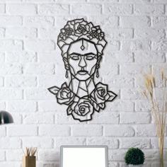 Frida Kahlo Wall Sculpture 2D II 3D Printer Model