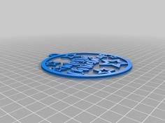 Merry Christmas Ornament 3D Printer Model