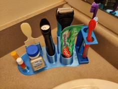 Bathroom Sink Vanity Top Organizer Holder 3D Printer Model