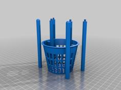 Hydroponic Net Cup With Vertical Supports 3D Printer Model