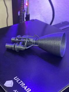 SpaceX Raptor Engine Simplified & One-Part Print 3D Printer Model