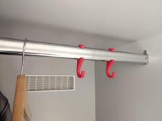 Snap-on Wardrobe Hook 3D Printer Model