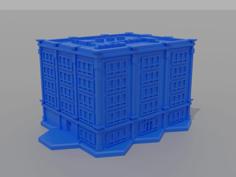 6mm Mixed Use Building 1B – Hexed And Hexless 3D Printer Model