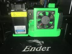 Satsana Ender 3 Fan Duct With Creality Laser Module Add On 3D Printer Model